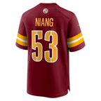 W.Commanders #53 Lucas Niang Burgundy Team Game Jersey