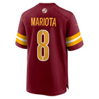 W.Commanders #8 Marcus Mariota Burgundy Team Game Jersey