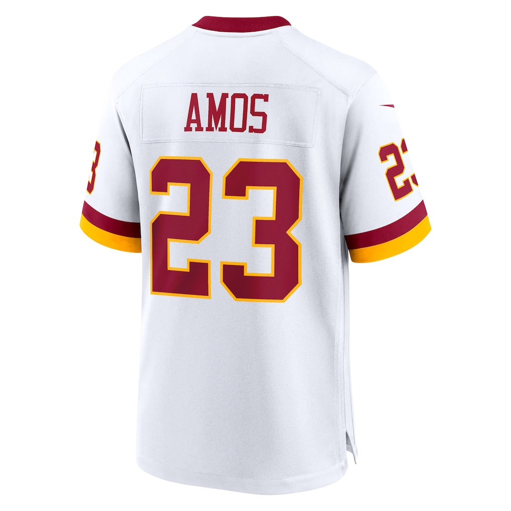 W.Commanders #23 Trey Amos White Game Super Bowl Era Jersey