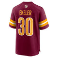 W.Commanders #30 Austin Ekeler Burgundy Game Player Jersey