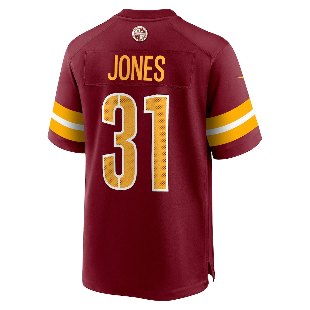 W.Commanders #31 Jonathan Jones Burgundy Team Game Jersey