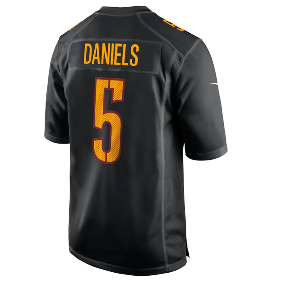 #5 Jayden Daniels Player W.Commanders Carbon Black Fashion Stitched Jersey