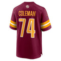 W.Commanders #74 Brandon Coleman Burgundy Game Jersey