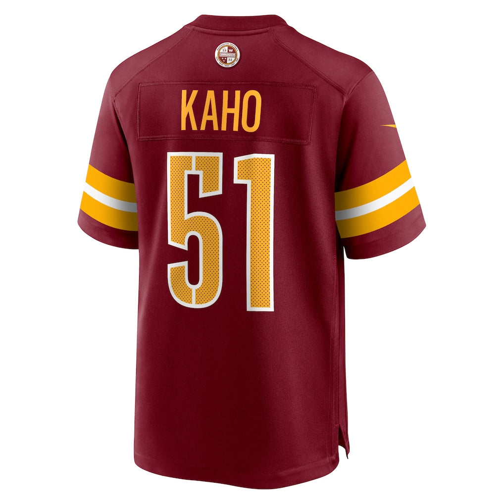 W.Commanders #51 Ale Kaho Burgundy Team Game Jersey