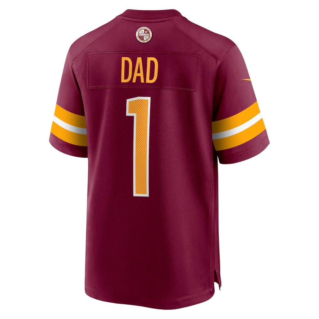 W.Commanders #1 Dad Burgundy Game Jersey