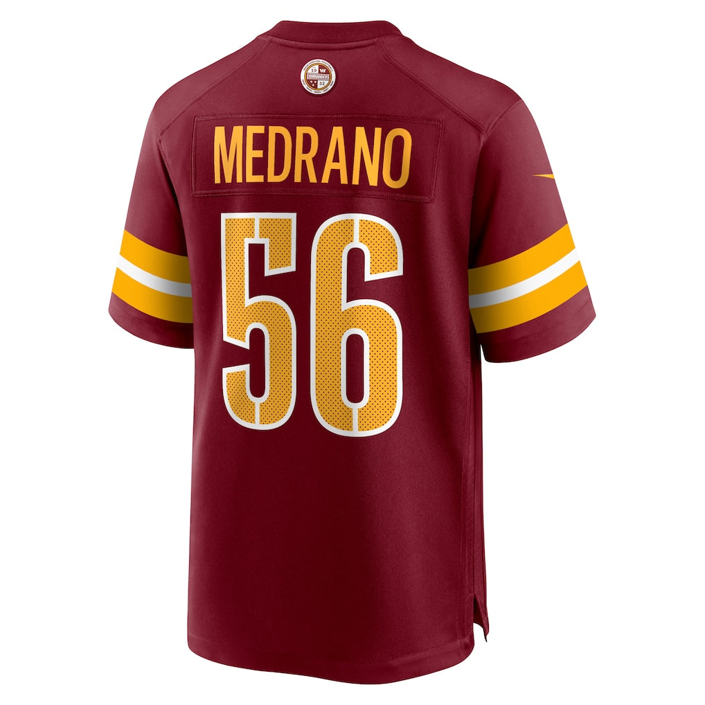 W.Commanders #56 Kain Medrano Burgundy Team Game Jersey