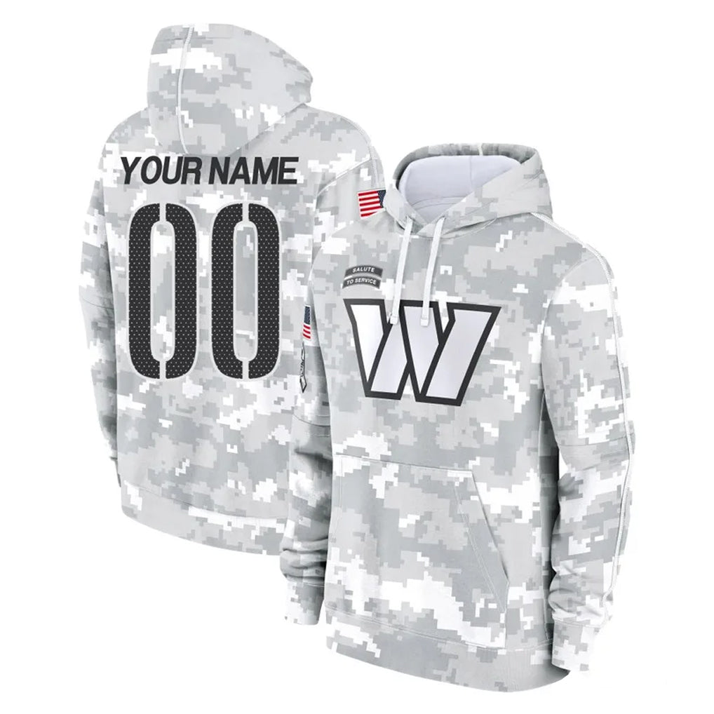 Custom W.Commanders Arctic Camo Limited Salute to Service Pullover Hoodies