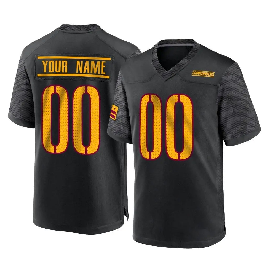 Custom W.Commanders Black Home Game Any Name & Numbers Stitched Jerseys