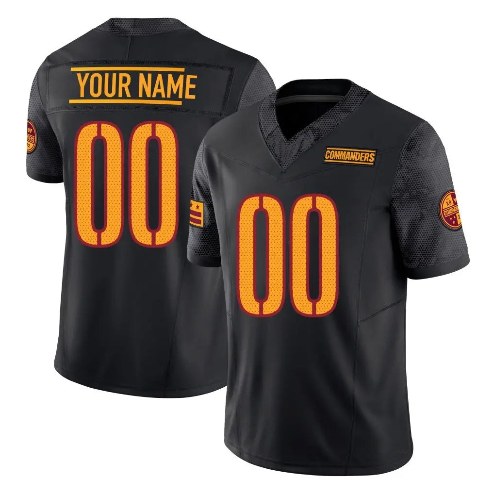 Custom W.Commanders Black Limited Vapor F.U.S.E. Home Game Any Name & Numbers Stitched Jerseys