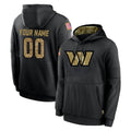 Custom W.Commanders Black Salute to Service Performance Pullover Hoodies