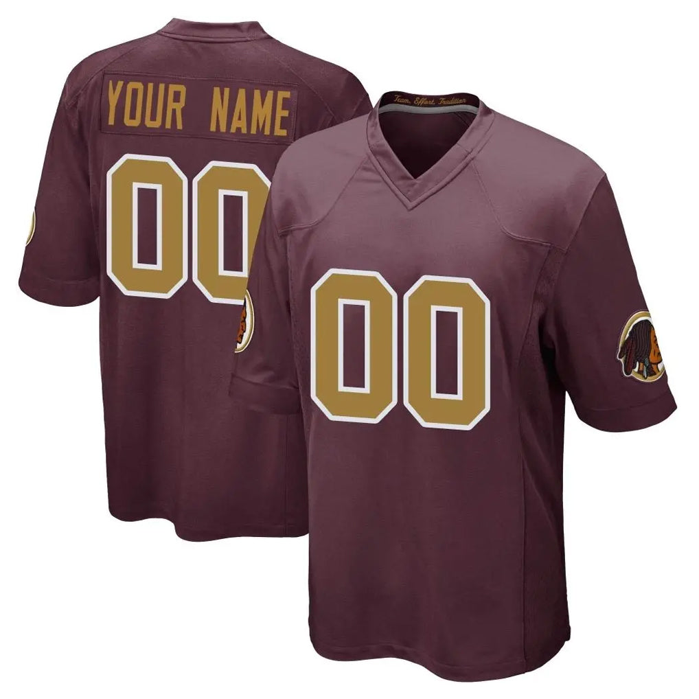 Custom W.Commanders Burgundy Alternate Home Game Any Name & Numbers Stitched Jerseys