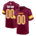 Custom W.Commanders Burgundy Home Game Any Name & Numbers Stitched Jerseys