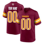 Custom W.Commanders Burgundy Home Game Any Name & Numbers Stitched Jerseys