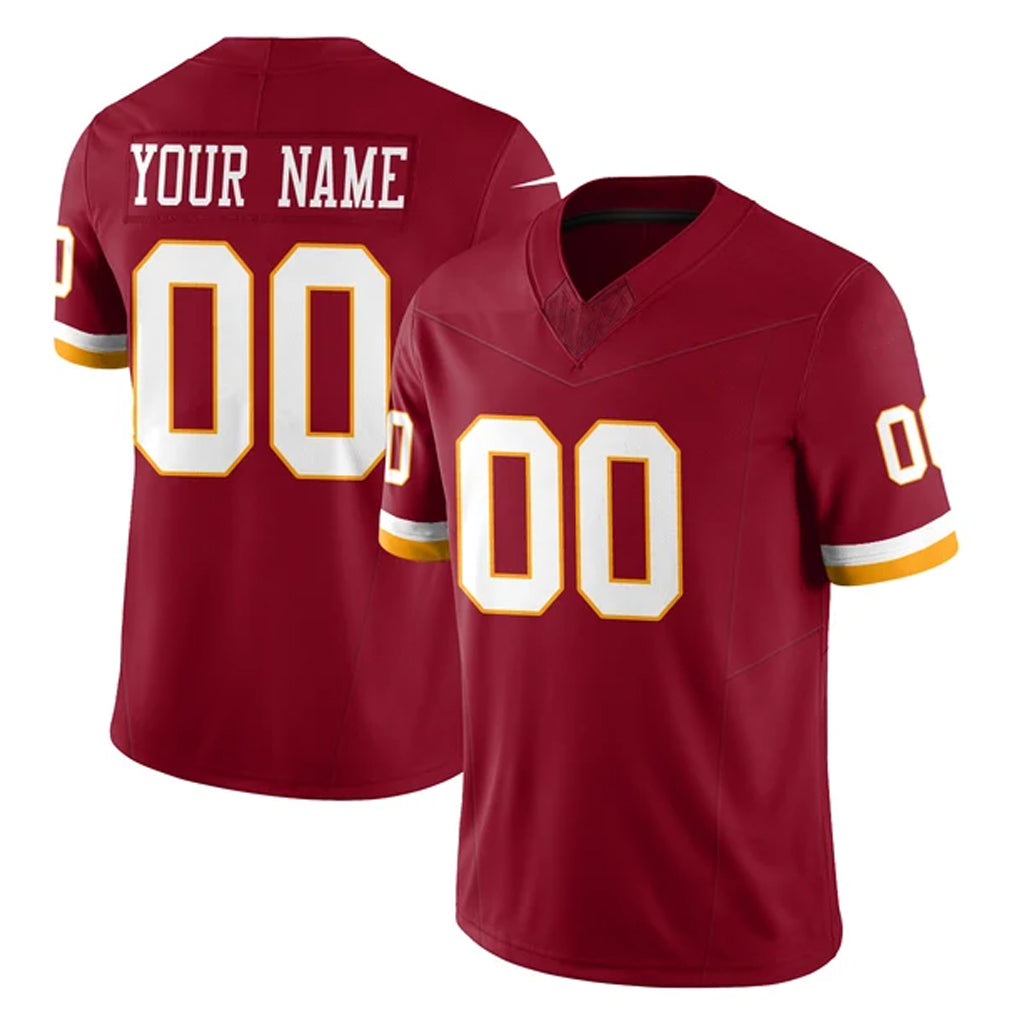 Custom W.Commanders Burgundy Limited Team Vapor F.U.S.E. Home Game Any Name & Numbers Stitched Jerseys