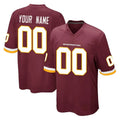 Custom W.Commanders Burgundy Team Color Home Game Any Name & Numbers Stitched Jerseys