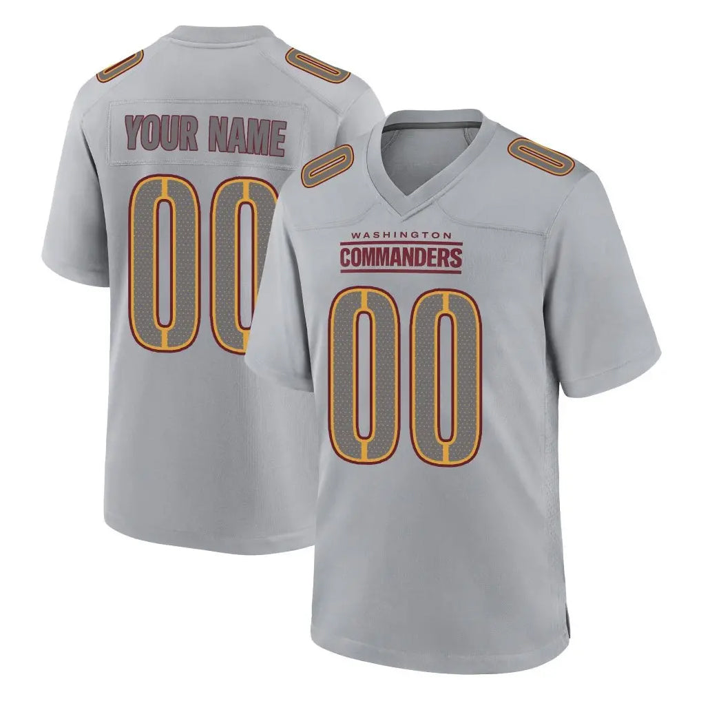 Custom W.Commanders Gray Atmosphere Fashion Home Game Any Name & Numbers Stitched Jerseys
