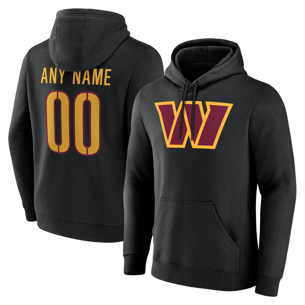 Custom W.Commanders Gray LOGO Performance Pullover Hoodies