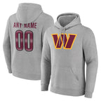 Custom W.Commanders Gray LOGO Pullover Hoodies
