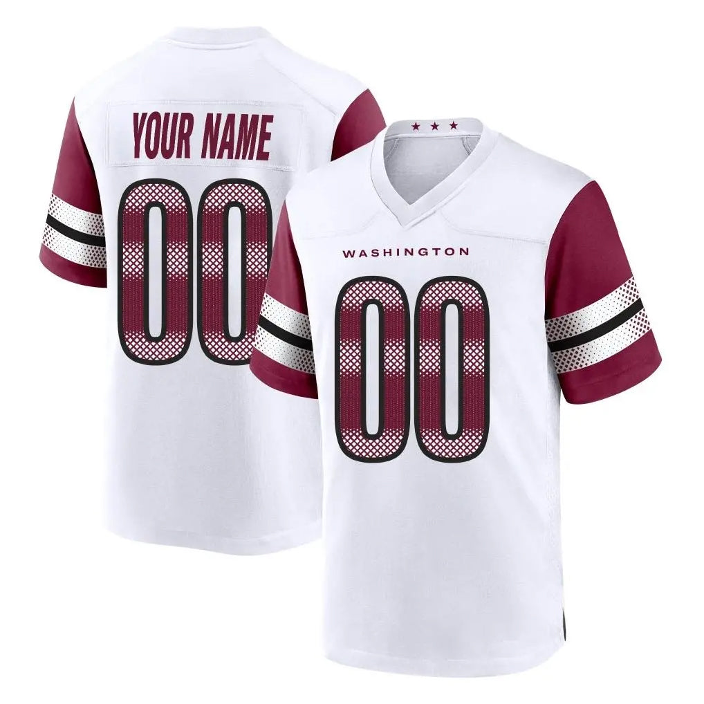 Custom W.Commanders White Game Home Any Name & Numbers Stitched Jerseys
