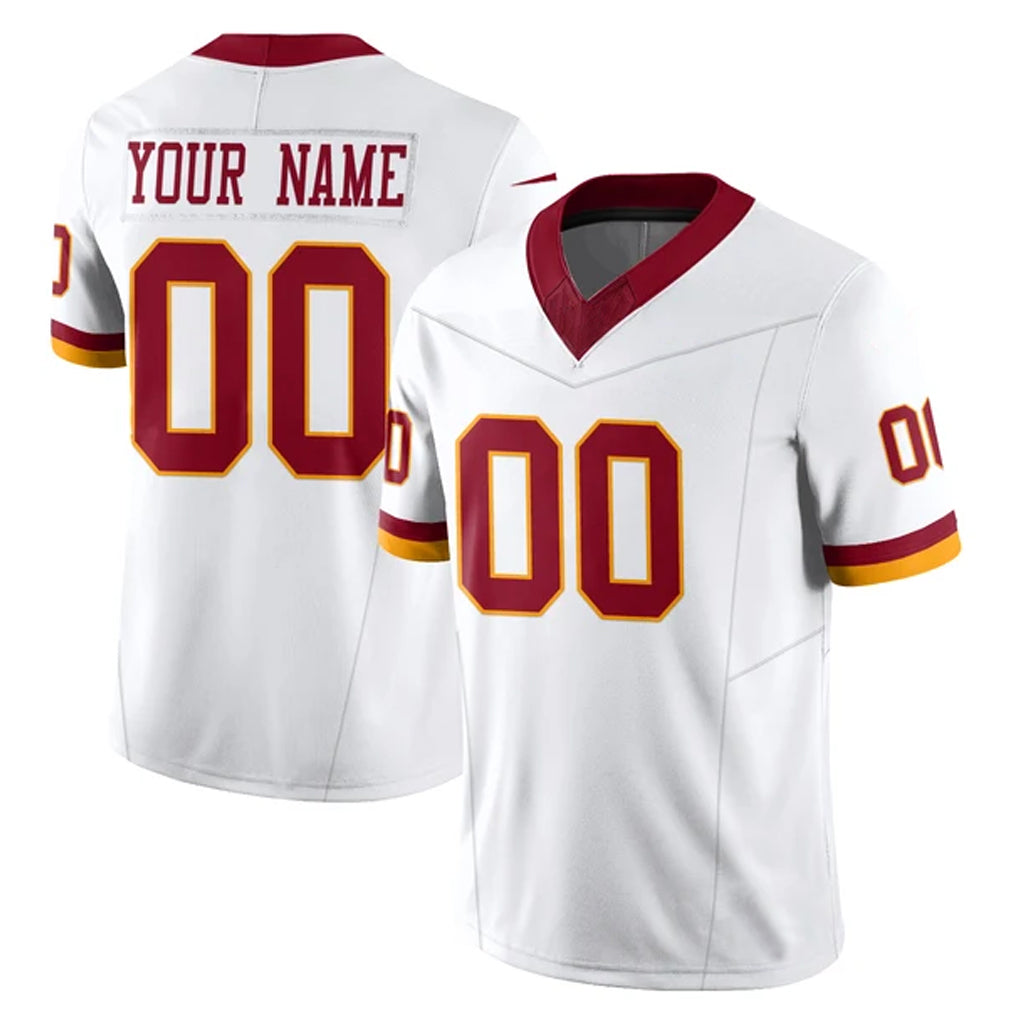 Custom W.Commanders White Limited Vapor F.U.S.E. Home Game Any Name & Numbers Stitched Jerseys