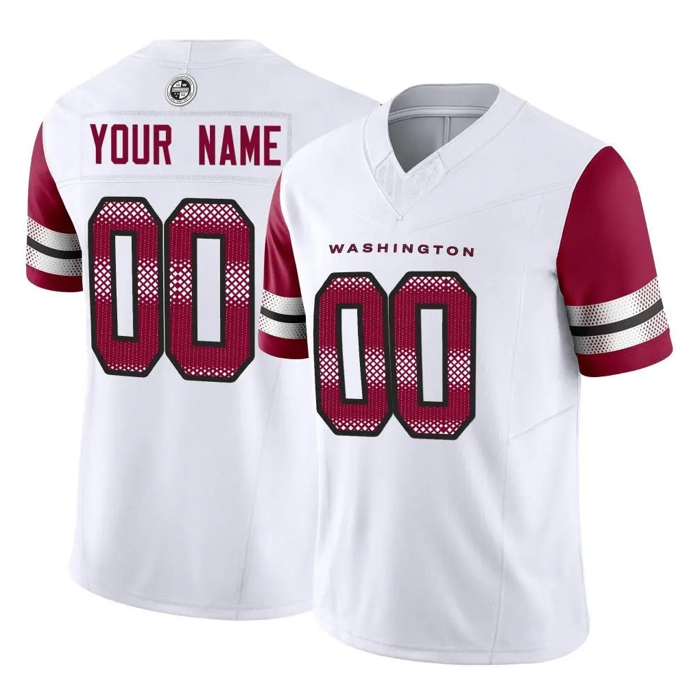 Custom W.Commanders White Vapor F.U.S.E. Limited Home Game Any Name & Numbers Stitched Jerseys