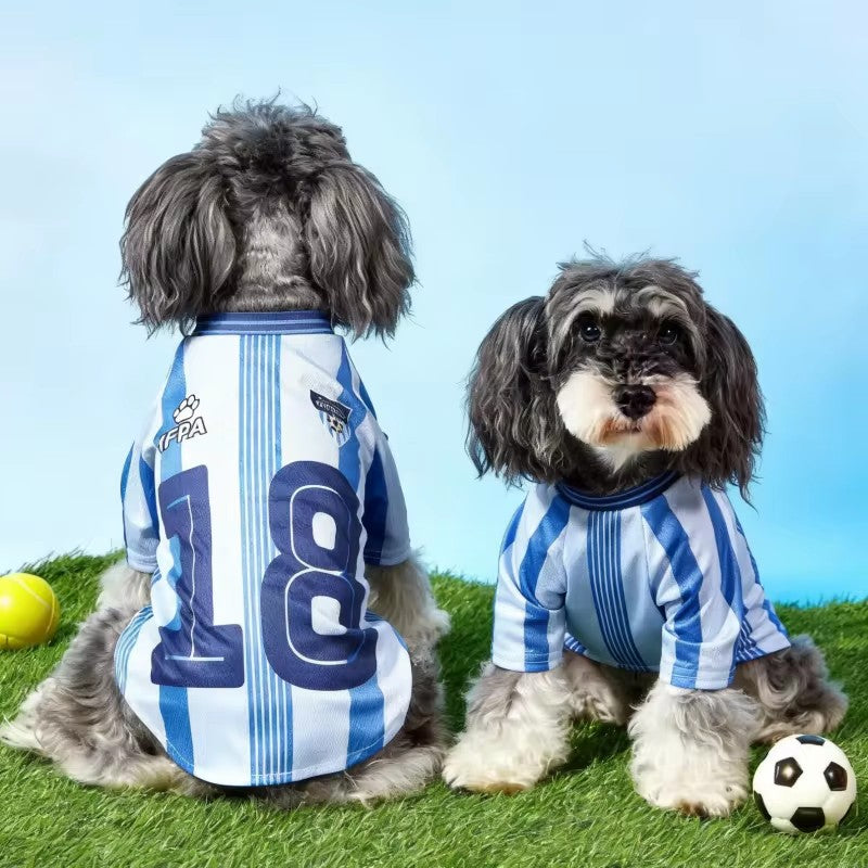 Number18Mesh Breathable Dog Clothes Schnauzer Teddy Sport Large Dog Jersey Basketball Clothing Puppy T-Shirts Summer Pet Cat Shirts