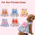 Spring Dog Princess Dress Kitten Pet Skirt Cute Dog¡®s Summer Dress Bow Lace for Small Medium Puppy Poodle Chihuahua