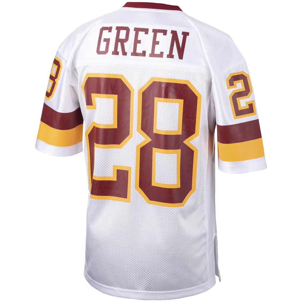 W.Commanders 1991 #28 Darrell Green Mitchell & Ness White Authentic Throwback Retired Player Stitched Puhic Jersey
