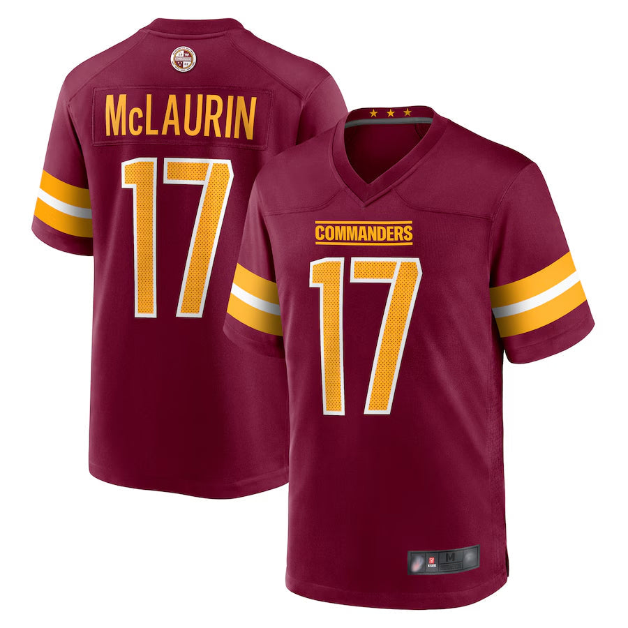 W.Commanders Home Game Jerseys - Burgundy - #17 Terry McLaurin Player Stitched Jerseys