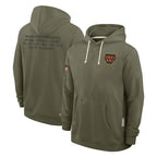 W.Commanders Olive Salute to Service Pullover Hoodies Limited Home Blank Player Stitched Jerseys