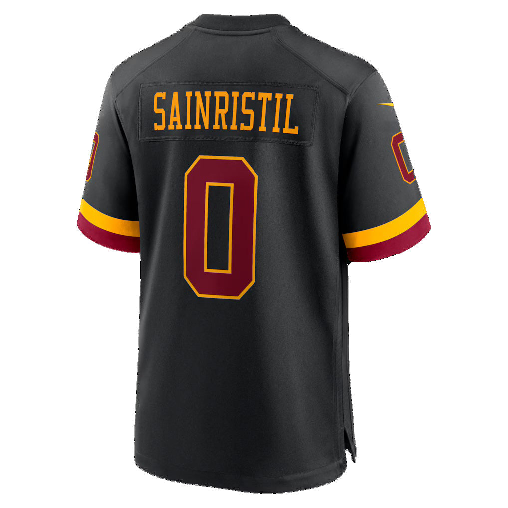 W.Commanders #0 Mike Sainristil Black Hail Raiser Alternate Game Stitched Jerseys