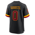 W.Commanders #0 Mike Sainristil Black Hail Raiser Alternate Game Stitched Jersey