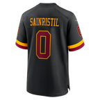 W.Commanders #0 Mike Sainristil Black Hail Raiser Alternate Game Stitched Jersey