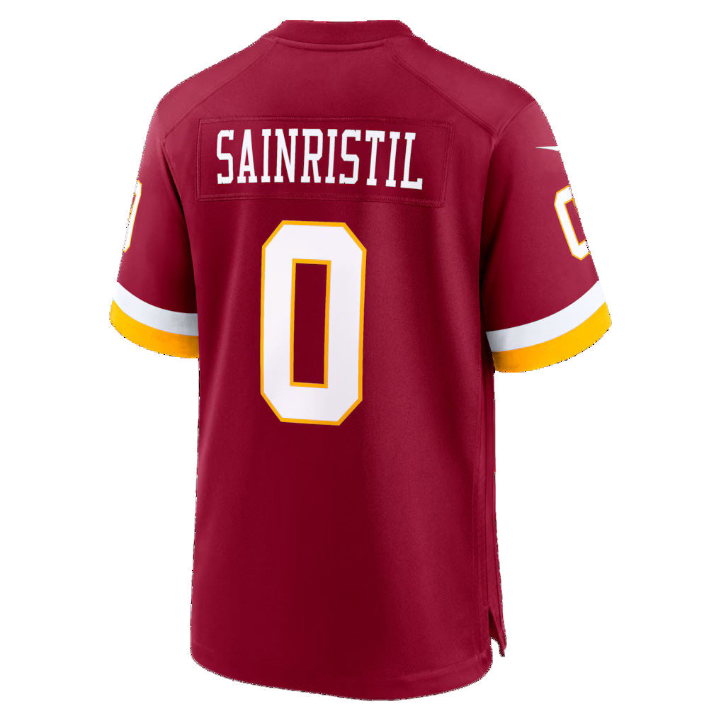 W.Commanders #0 Mike Sainristil Burgundy Game Stitched Jersey