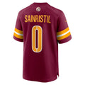 W.Commanders #0 Mike Sainristil Burgundy Game Stitched Jerseys