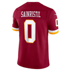 W.Commanders #0 Mike Sainristil Burgundy Team Vapor F.U.S.E. Stitched Limited Jerseys