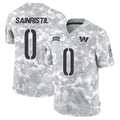 W.Commanders #0 Mike Sainristil Player Arctic Camo Salute to Service Limited Stitched Jerseys