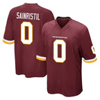 W.Commanders #0 Mike Sainristil Player Burgundy Team Color Home Game Stitched Jerseys