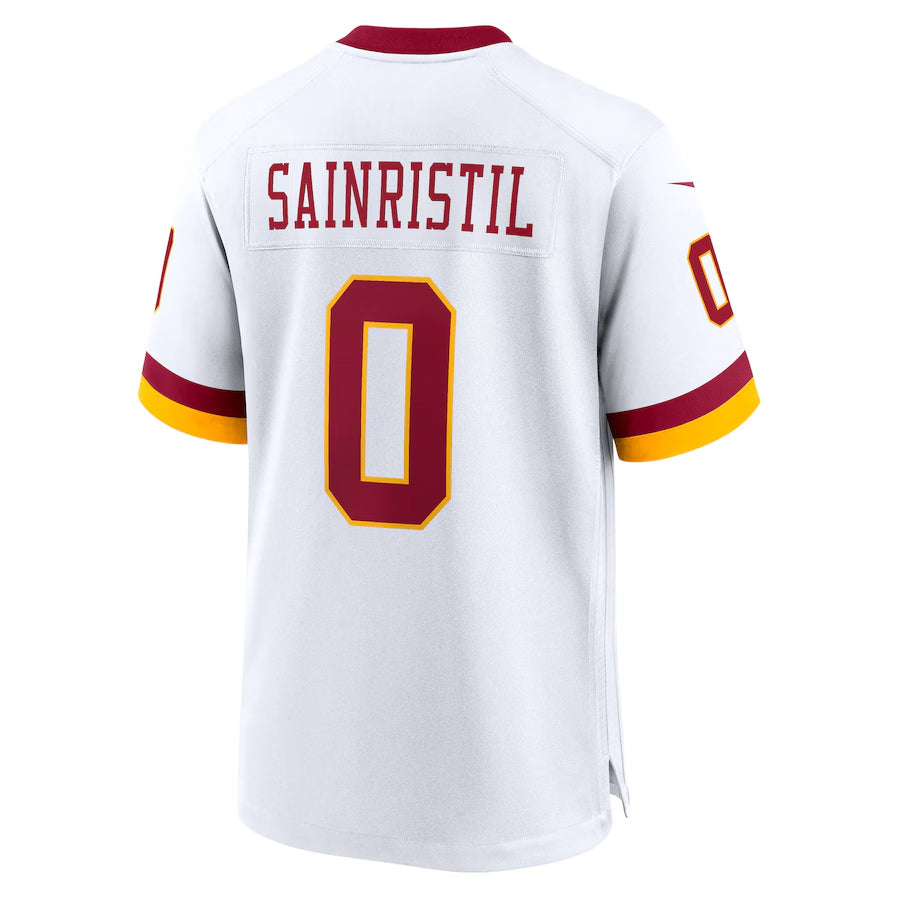 W.Commanders #0 Mike Sainristil Player White Game Stitched Jerseys