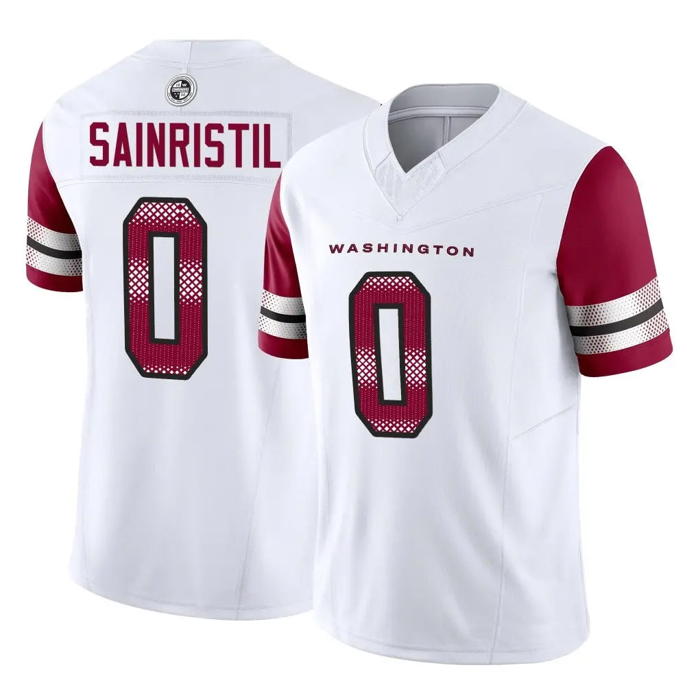 W.Commanders #0 Mike Sainristil Player White Vapor F.U.S.E. Limited Stitched Jerseys