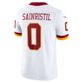 W.Commanders #0 Mike Sainristil White Vapor F.U.S.E. Stitched Limited Stitched Jerseys