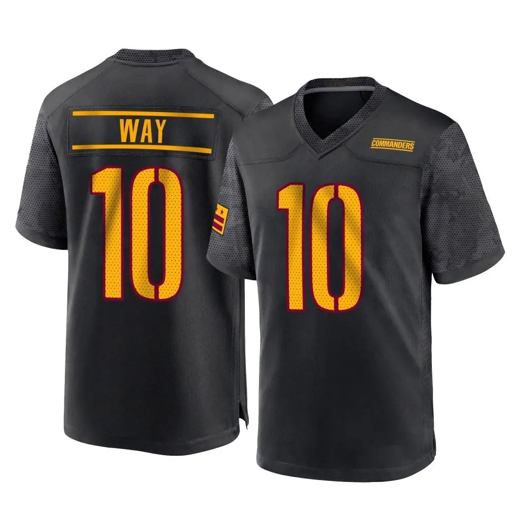 W.Commanders #10 Tress Way Player Black Home Game Stitched Jerseys