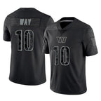 W.Commanders #10 Tress Way Player Black Limited Reflective Home Game Stitched Jerseys