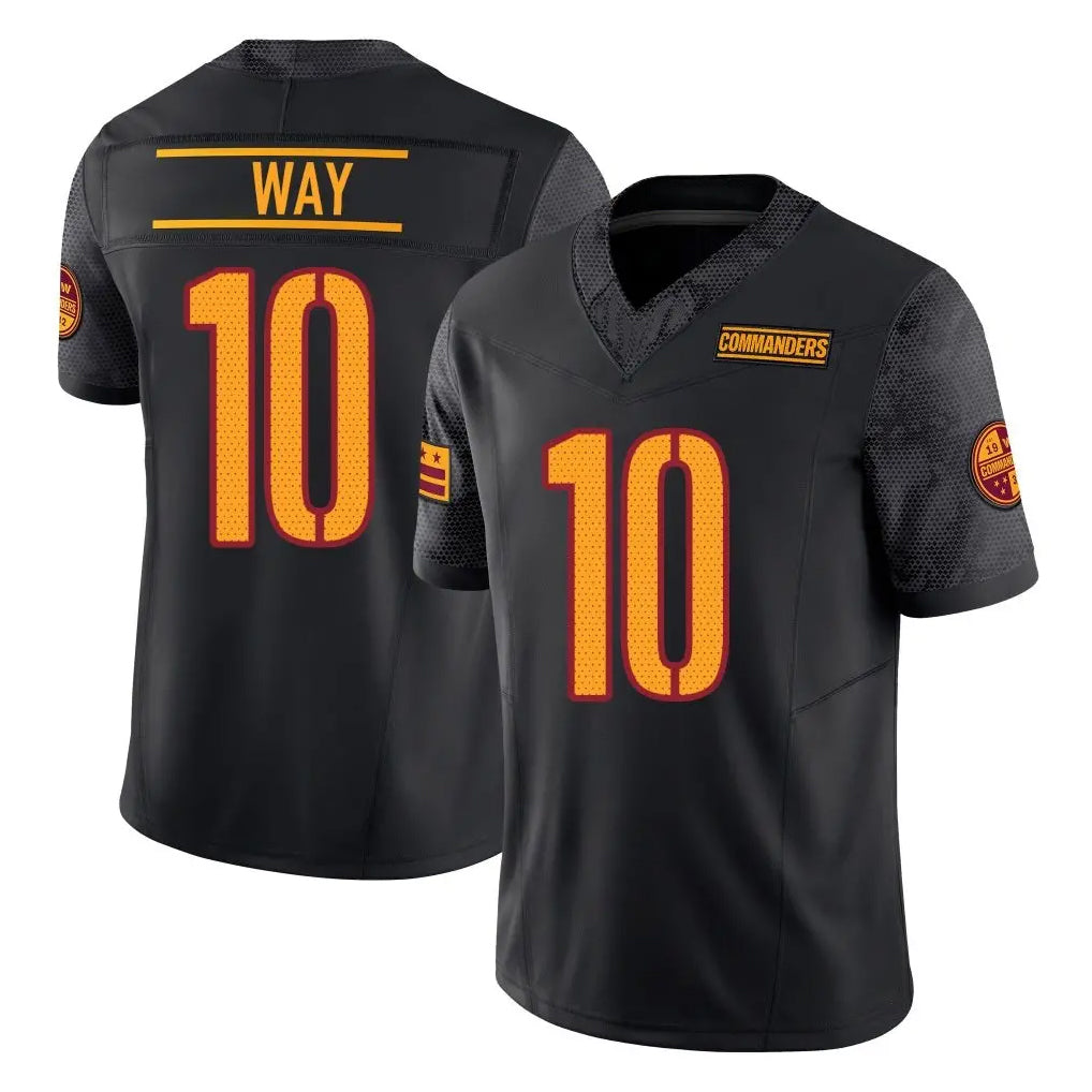 W.Commanders #10 Tress Way Player Black Limited Vapor F.U.S.E. Home Game Stitched Jerseys