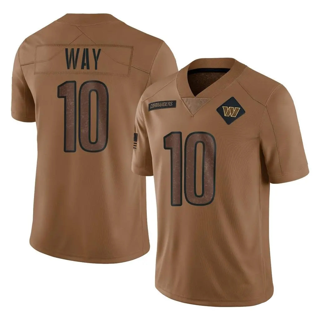 W.Commanders #10 Tress Way Player Brown Limited Salute To Service Home Game Stitched Jerseys