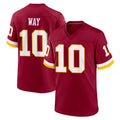 W.Commanders #10 Tress Way Player Burgundy Game Home Stitched Jerseys