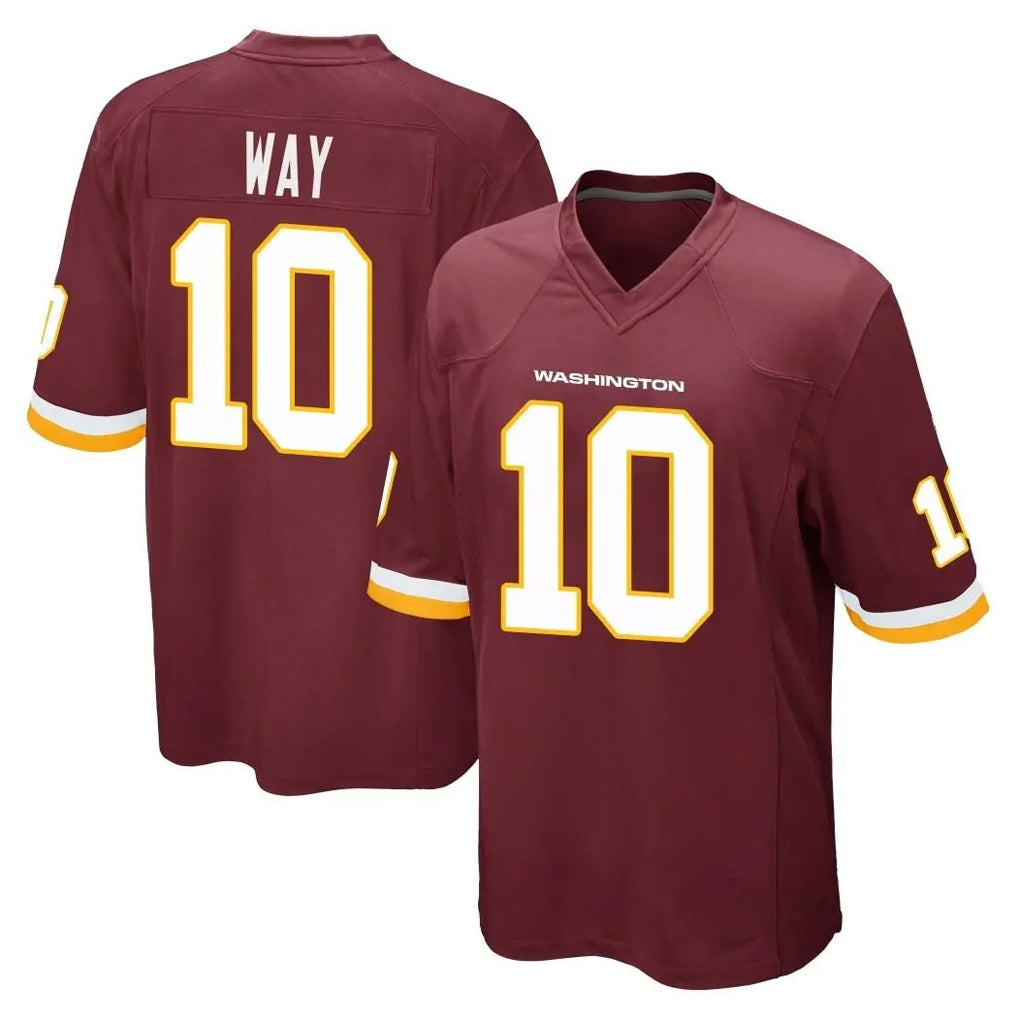 W.Commanders #10 Tress Way Player Burgundy Team Color Home Game Stitched Jerseys
