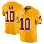 W.Commanders #10 Tress Way Player Gold Limited Color Rush Home Game Stitched Jerseys