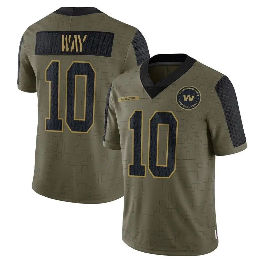 W.Commanders #10 Tress Way Player Olive Salute To Service Limited Game Stitched Jerseys