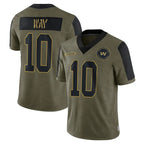 W.Commanders #10 Tress Way Player Olive Salute To Service Limited Game Stitched Jerseys